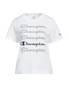 Champion Woman T-shirt White Size L Cotton In White