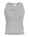 Champion Woman Tank Top Light Grey Size L Cotton In Gray