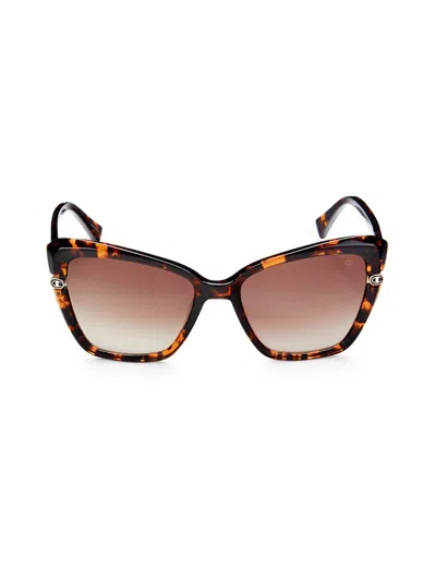 Champion Women's 56mm Cat Eye Sunglasses In Brown