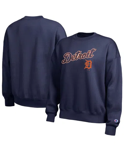Champion Women's Athletic Navy Detroit Tigers All-star Sweatshirt In Blue