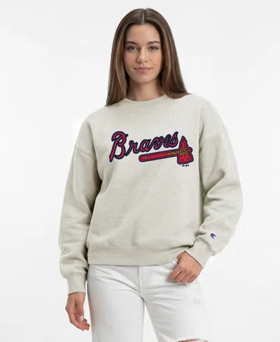 Champion Women's Atlanta Braves All-star Relaxed-fit Midweight Sweatshirt In Neutral