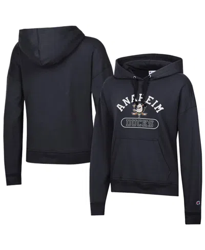 Champion Women's Black Anaheim Ducks Arched Pill Box Hoodie
