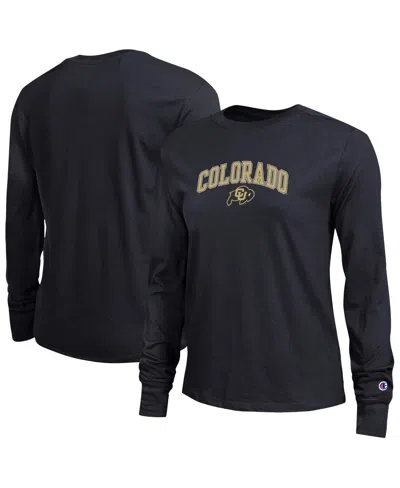 Champion Women's Black Colorado Buffaloes Arch Over Logo Long Sleeve T-shirt