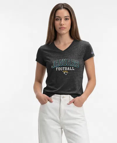 Champion Women's Black Jacksonville Jaguars Triumph Tri-blend V-neck T-shirt