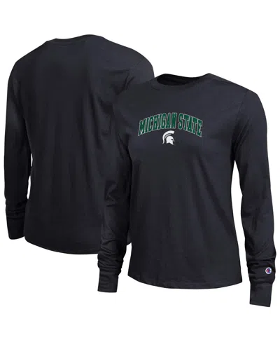 Champion Women's Black Michigan State Spartans Arch Over Logo Long Sleeve T-shirt