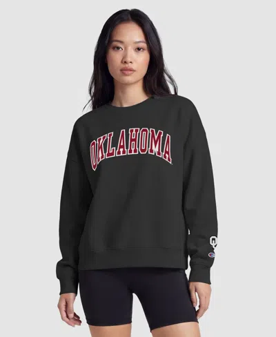 Champion Women's Black Oklahoma Sooners Fleece Crew Sweatshirt