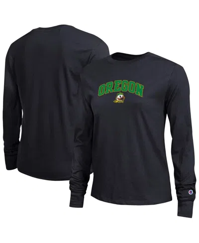 Champion Women's Black Oregon Ducks Arch Over Logo Long Sleeve T-shirt