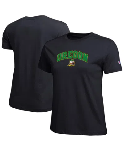 Champion Women's Black Oregon Ducks Arched Over Logo T-shirt
