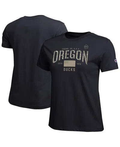Champion Women's Black Oregon Ducks Operation Hat Trick Core T-shirt