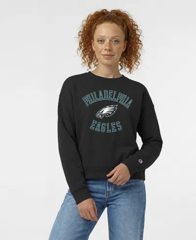 Champion Women's Black Philadelphia Eagles Heart Soul Power Blend Sweatshirt