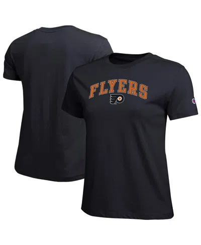 Champion Women's Black Philadelphia Flyers Arch Mascot Logo T-shirt