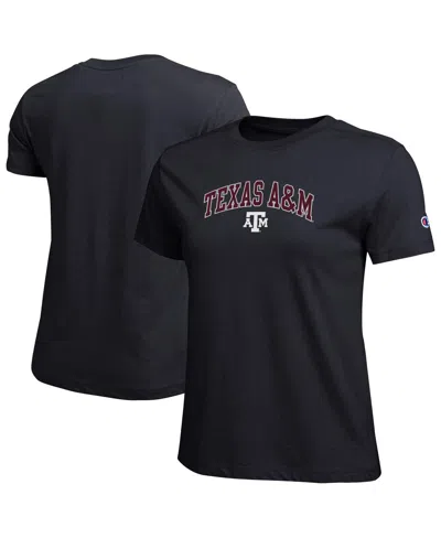 Champion Women's Black Texas A&m Aggies Arched Over Logo T-shirt
