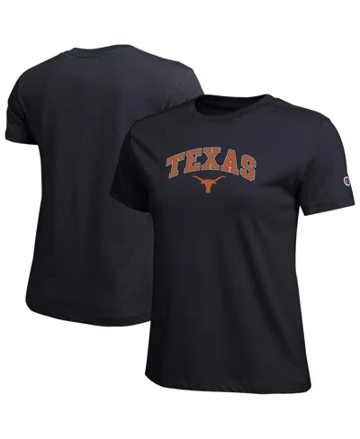 Champion Women's Black Texas Longhorns Arched Over Logo T-shirt