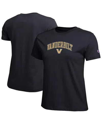 Champion Women's Black Vanderbilt Commodores Arched Over Logo T-shirt