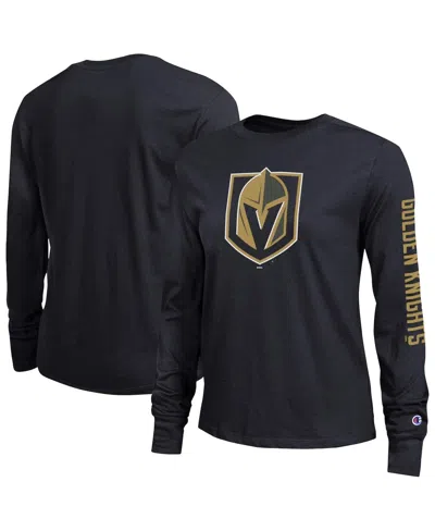 Champion Women's Black Vegas Golden Knights 2-hit Long Sleeve T-shirt