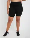 Champion Women's  Authentic Bike Shorts Script In Black In Black