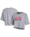 Champion Women's  Gray Alabama Crimson Tide Boyfriend Cropped T-shirt In Gray