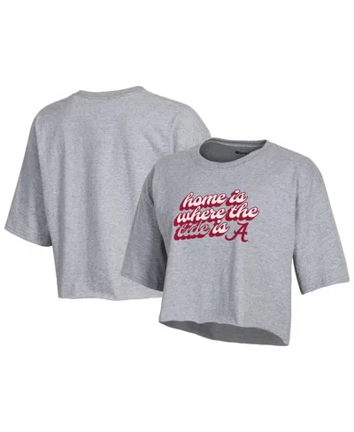 Champion Women's  Gray Alabama Crimson Tide Boyfriend Cropped T-shirt