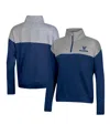Champion Women's  Navy Villanova Wildcats Color-blocked Quarter-zip Sweatshirt In Navy