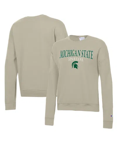 Champion Women's  Tan Michigan State Spartans Powerblend Pullover Sweatshirt