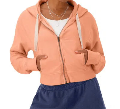 Champion Women's  Zip-up Hoodie In Peach Grapefruit In Multi