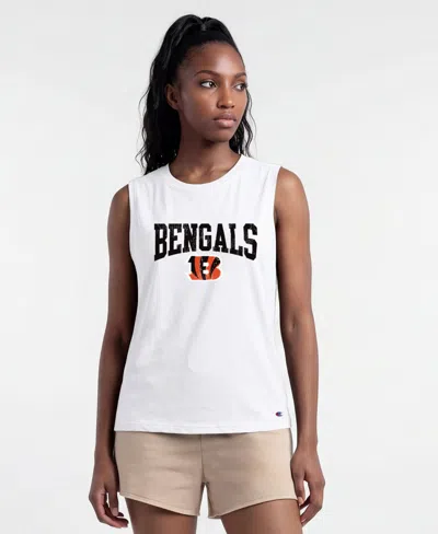 Champion Women's Cincinnati Bengals Screen Print Muscle Tank In White