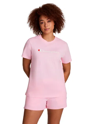 Champion Classic T-shirt, Script Logo In Pink