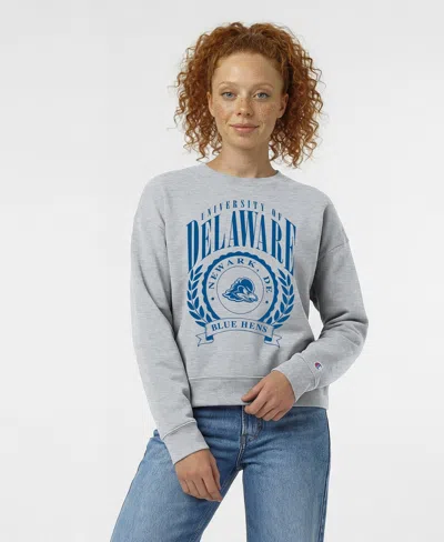Champion Women's Crewneck Graphic Relaxed-fit Sweatshirt In Gray
