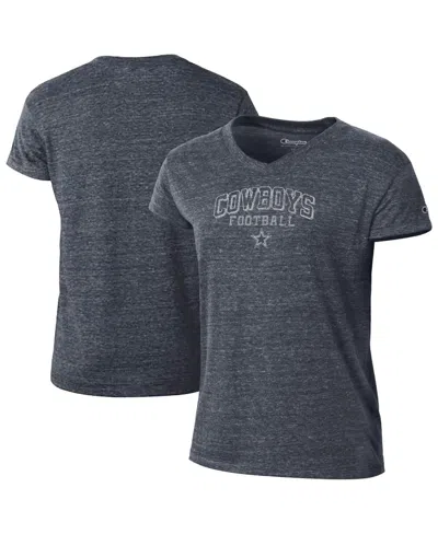 Champion Women's Dallas Cowboys Triumph Tri-blend V-neck T-shirt In Purple