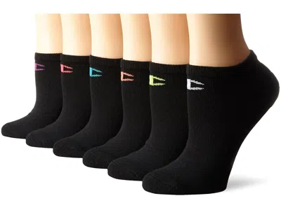 Champion Women's Double Dry 6-pack Performance No Show Liner Socks Sock Black Assortment: Shoe Size: 5-9 One 