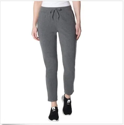Champion Women's Elite French Terry Active Pants In Lead Charcoal In Transparent