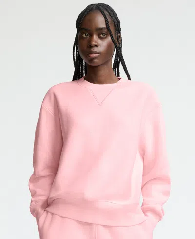 Champion Essentials Reverse Weave Crewneck Sweatshirt In Pink