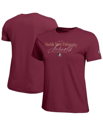 Champion Women's Garnet Florida State Seminoles Lifestyle T-shirt In Burgundy