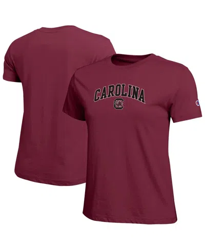 Champion Women's Garnet South Carolina Gamecocks Arched Over Logo T-shirt In Burgundy