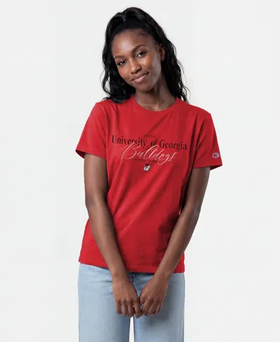 Champion Women's Georgia Bulldogs Lifestyle T-shirt In Red