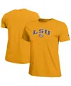 Champion Women's Gold Lsu Tigers Arched Over Logo T-shirt In Yellow