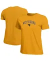 Champion Women's Gold West Virginia Mountaineers Arched Over Logo T-shirt In Gold