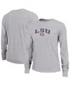 Champion Women's Gray Lsu Tigers Arch Over Logo Long Sleeve T-shirt In Gray