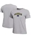 Champion Women's Gray Michigan Wolverines Arched Over Logo T-shirt In Gray