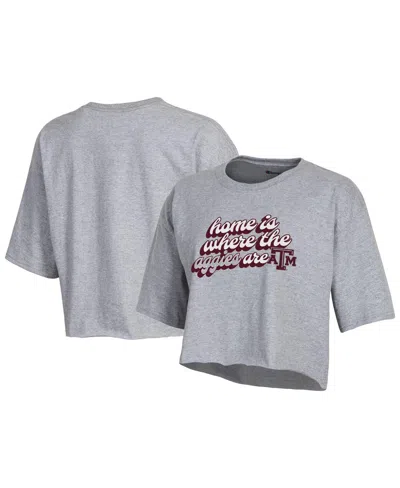 Champion Women's Gray Texas A&m Aggies Boyfriend Cropped T-shirt