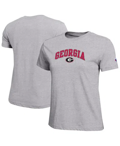 Champion Women's Heather Gray Georgia Bulldogs Arched Over Logo T-shirt