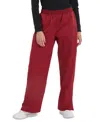 Champion Women's High Rise Snap Cuff Straight Leg Pants In Cardinal