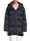 Champion Women's Hooded Puffer Coat In Blue