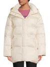 Champion Women's Hooded Puffer Coat In White