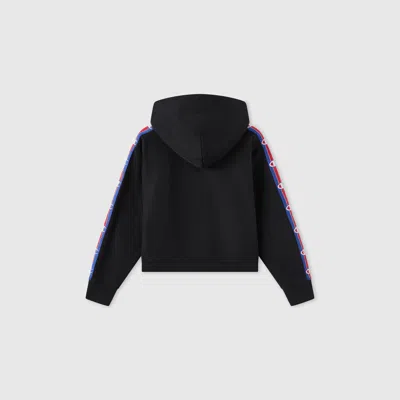 Champion Women's Icon Hooded Full Zip Sweatshirt In Black Beauty