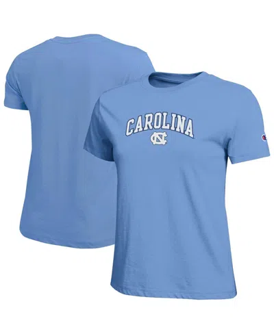 Champion Women's Light Blue North Carolina Tar Heels Arched Over Logo T-shirt