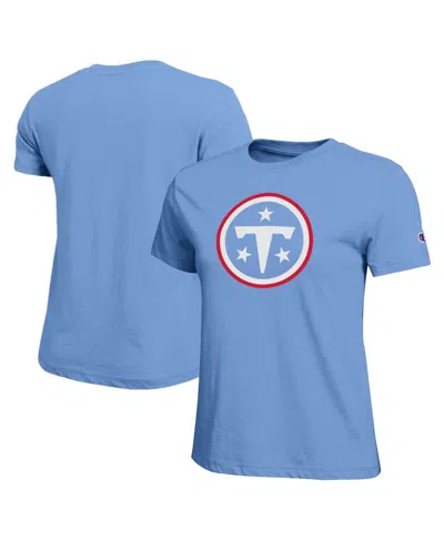 Champion Women's Light Blue Tennessee Titans Logo T-shirt