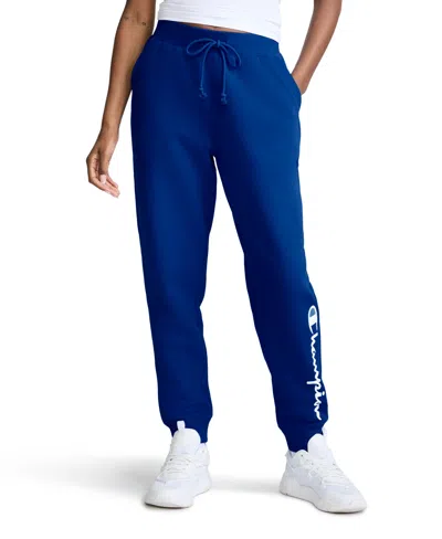 Champion Women's Mid-rise Powerblend Jogger Pants In Blue Depths