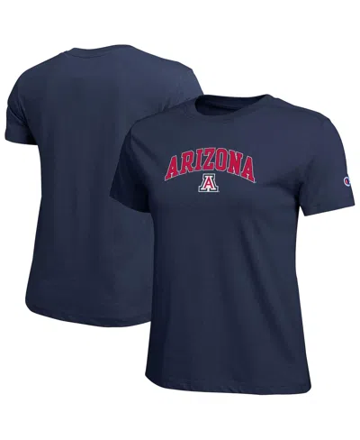 Champion Women's Navy Arizona Wildcats Arched Over Logo T-shirt In Blue