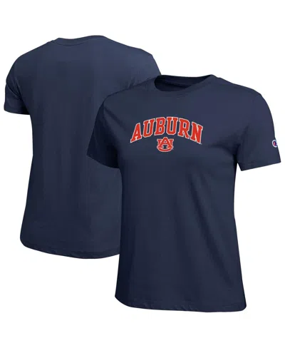 Champion Women's Navy Auburn Tigers Arched Over Logo T-shirt In Blue